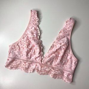 lace pastel pink bralette